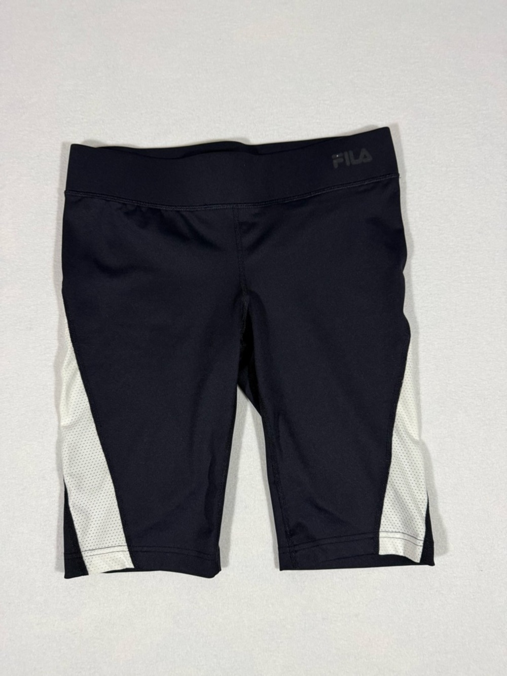 FILA Sport Women’s Performance Black & White Athletic Bike Shorts Size Small